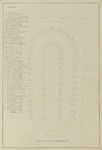 32552 Plattegrond met de tafelschikking van het diner in de hal van het stadhuis, aangeboden aan koning Willem II ...